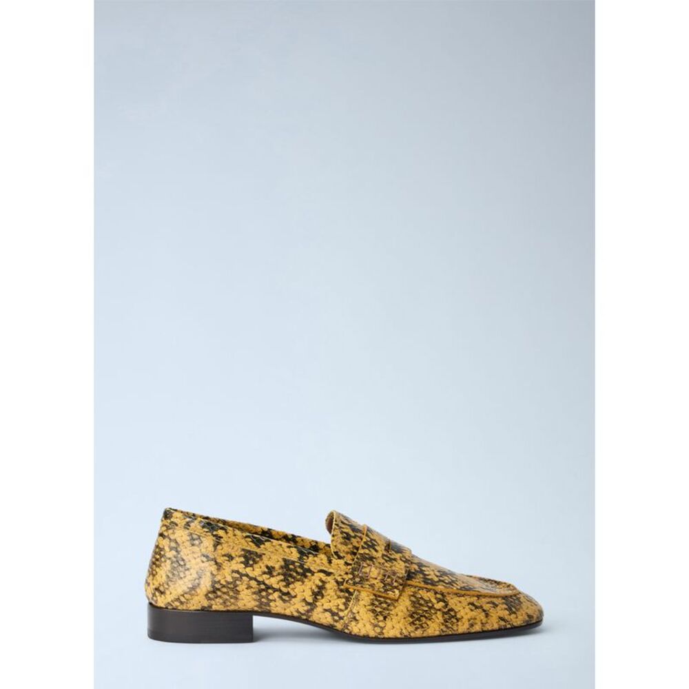 Dries Van Noten Women Python-Print Leather Loafers